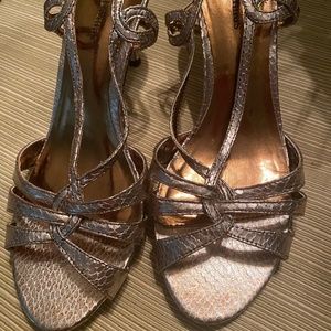 Like New, Bronze Slingback Heels. Pierre Dumas , Size 7M.